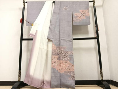 平和屋着物●訪問着 辻が花 手描き 絞り 正絹 逸品 AABB7249ph