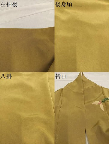 平和屋着物●京加賀糸目友禅作家　山崎巌　訪問着　草花文　正絹　逸品　AABB7255ph