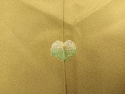 平和屋着物●京加賀糸目友禅作家　山崎巌　訪問着　草花文　正絹　逸品　AABB7255ph