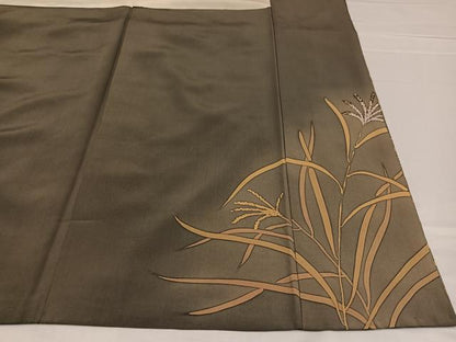 平和屋着物●漆屋金蔵　訪問着　ろうける染　薄　すすき　正絹　逸品　AABB7258ph