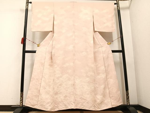 平和屋着物●無地絵羽訪問着 菊地紋 洗柿色 正絹 逸品 AABB7274ph