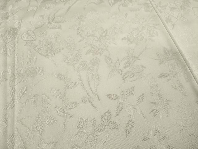 平和屋着物●無地絵羽訪問着 作家物 お召地 草花文 白菫色 正絹 逸品 未使用 AABB7285ck