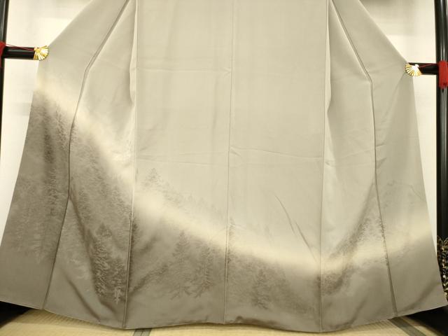 平和屋着物●訪問着　樹林地紋　寿光織　暈し染め　正絹　逸品　AABB7286ck