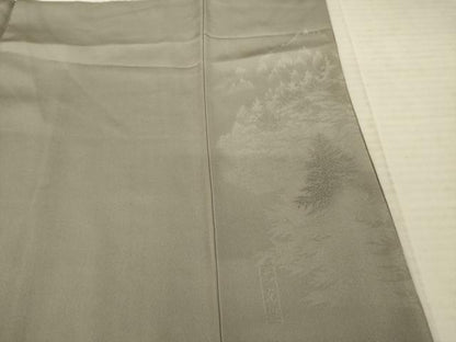 平和屋着物●訪問着　樹林地紋　寿光織　暈し染め　正絹　逸品　AABB7286ck