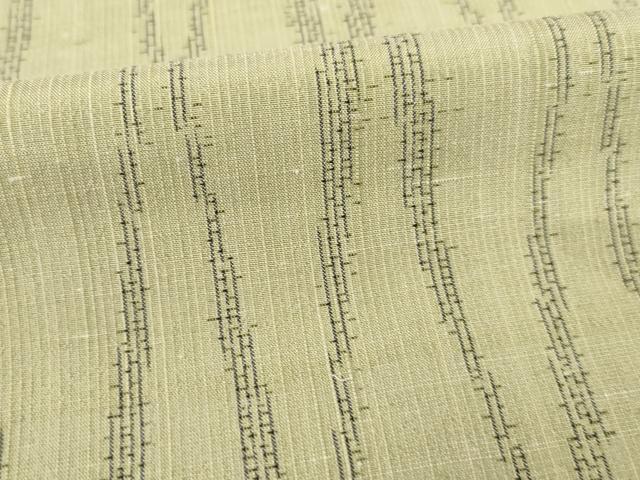 平和屋着物●上質な紬　よろけ立涌文　正絹　逸品　AABB7306ck