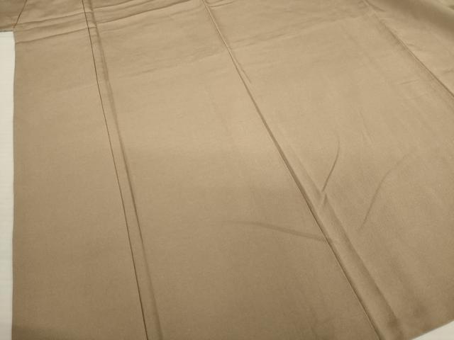 平和屋着物●上質な紬　色無地　白茶色　正絹　逸品　AABB7333ck