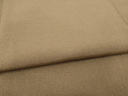 平和屋着物●上質な紬　色無地　白茶色　正絹　逸品　AABB7333ck