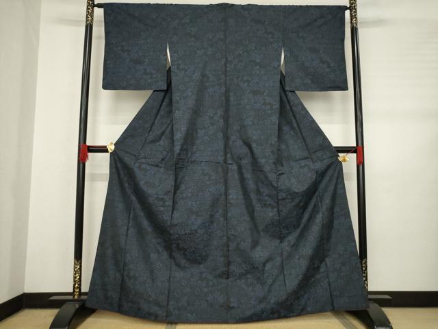 平和屋着物●本場大島紬 エ霞花文 小田急百貨店扱い 正絹 逸品 AABB7339ck