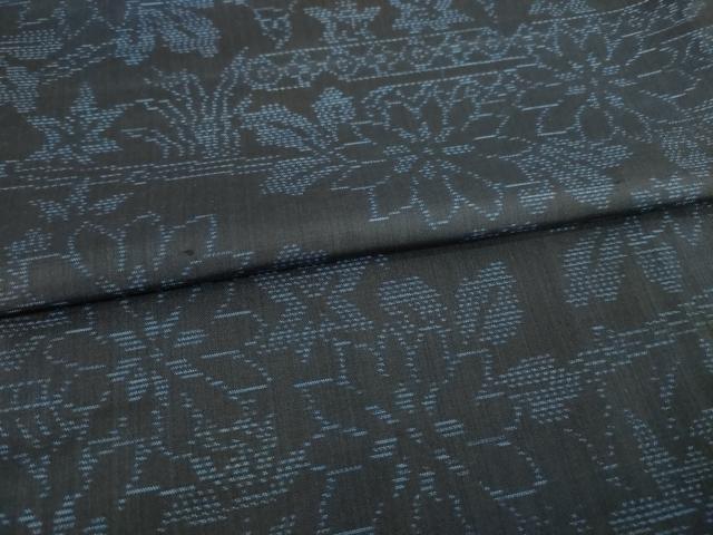 平和屋着物●本場大島紬 エ霞花文 小田急百貨店扱い 正絹 逸品 AABB7339ck