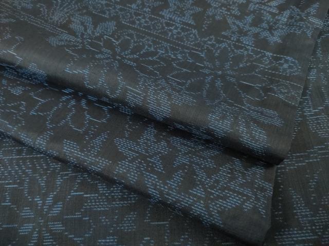 平和屋着物●本場大島紬 エ霞花文 小田急百貨店扱い 正絹 逸品 AABB7339ck