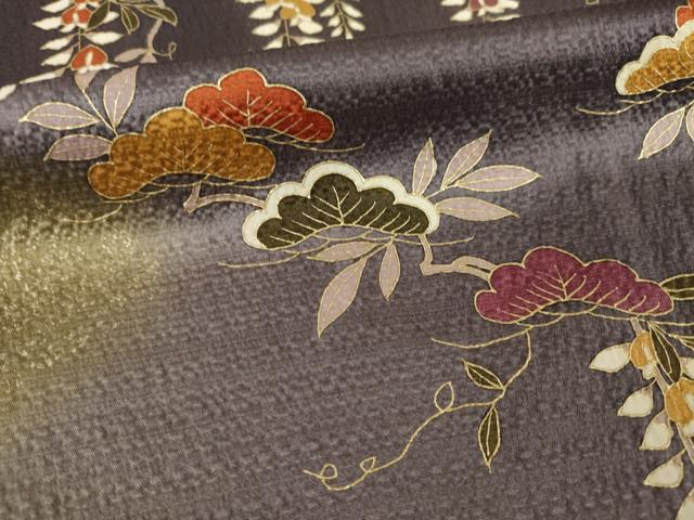 平和屋着物●訪問着　松　暈し染め　金彩　正絹　逸品　AABB7342ck