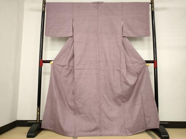 平和屋着物●本場結城紬 重要無形文化財 色無地 鴇浅葱色 正絹 逸品 未使用 AABB7343ck