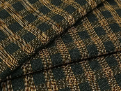 平和屋着物▽上質な紬 単衣 格子 正絹 逸品 AABB7722jh