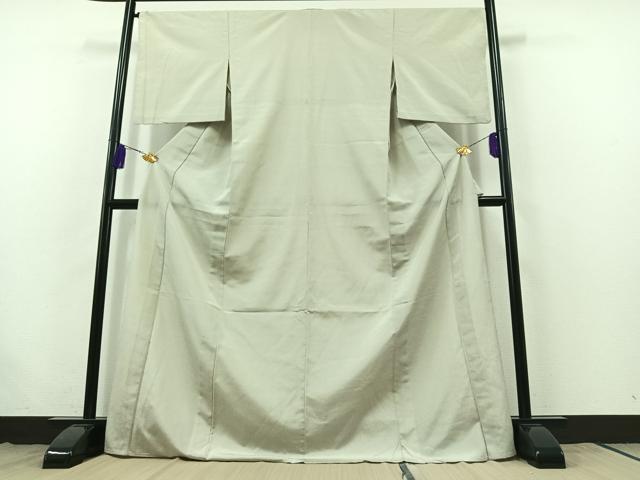 平和屋着物▽本塩沢 単衣 格子 正絹 逸品 AABB7730jh