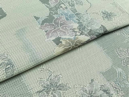 平和屋着物▽本場大島紬 白大島 単衣 7マルキ 草花文 正絹 逸品 AABB7735jh