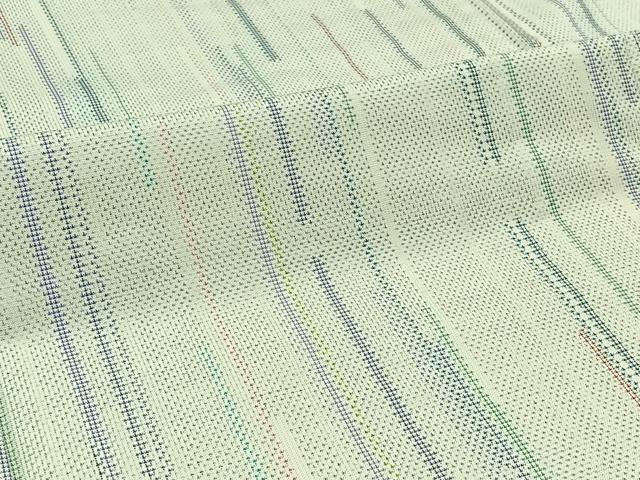平和屋着物▽本場大島紬 白大島 単衣 9マルキ 縞 正絹 逸品 AABB7740jh