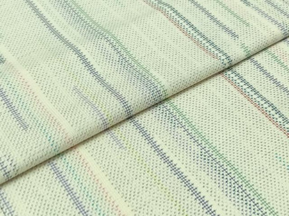 平和屋着物▽本場大島紬 白大島 単衣 9マルキ 縞 正絹 逸品 AABB7740jh