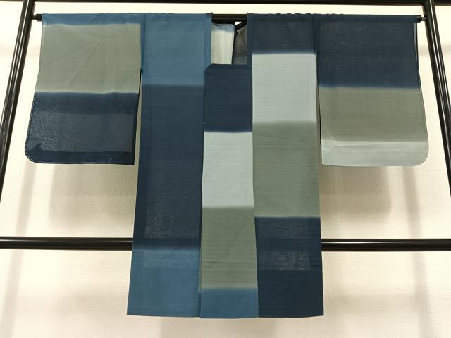 平和屋着物▽道行コート スリーシーズン 春夏秋 塵除け 横段文 正絹 逸品 未使用 AABB7742jh