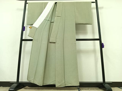 平和屋着物▽江戸小紋 単衣 鮫小紋柄 鬼しぼ縮緬 正絹 逸品 AABB7746jh
