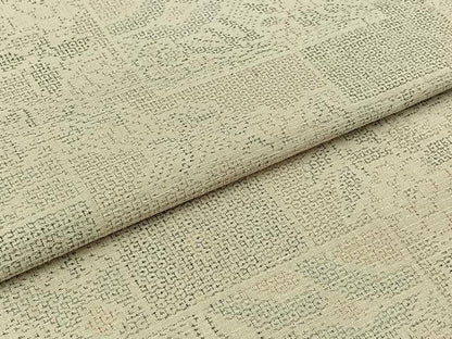平和屋着物▽結城紬 単衣 100亀甲 草花文 正絹 逸品 AABB7747jh
