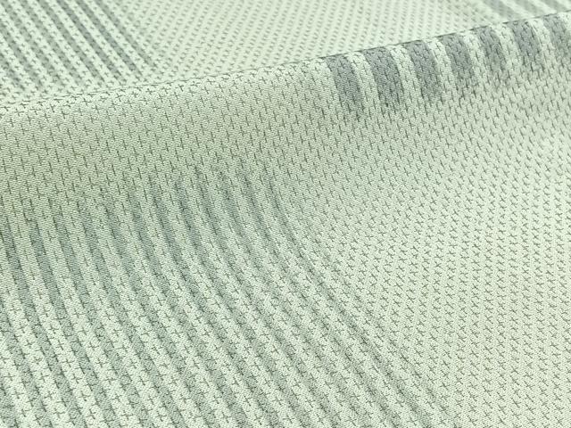 平和屋着物▽お召 単衣 市松文 正絹 逸品 AABB7755jh