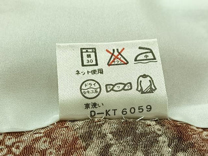 平和屋着物▽小紋 単衣 道長花文 鬼しぼ縮緬 洗える着物 AABB7757jh