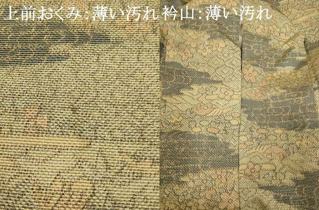 平和屋着物■上質な紬　雲取り吉祥花文　正絹　逸品　AABB7787fw