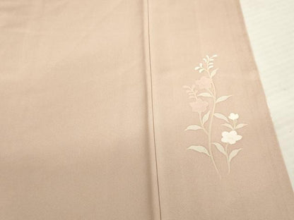 平和屋着物●訪問着 駒刺繍 貝合わせ花文 金彩 正絹 逸品 AABB7913ck