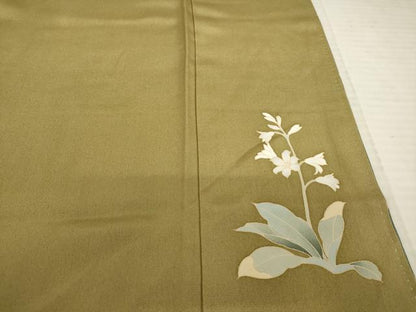 平和屋着物●訪問着　友禅　作家物　花鳥文　暈し染め　正絹　逸品　AABB7915ck
