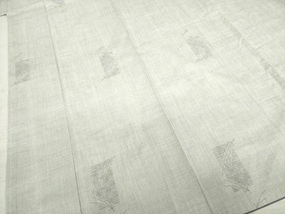 平和屋着物●本場結城紬　重要無形文化財　100亀甲　短冊松葉文　井上商事謹製　証紙付き　ロング丈　正絹　逸品　AABB7924ck