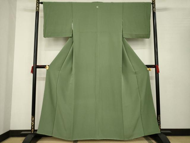 平和屋着物●上質な色無地 岩井茶色 正絹 逸品 未使用 AABB7937ck