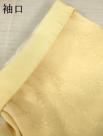 平和屋着物●上質な色無地　草花地紋　枯色　正絹　逸品　AABB7950ck