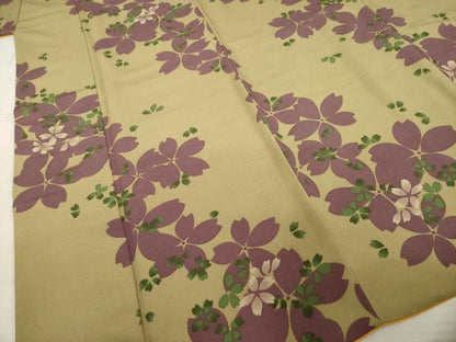 平和屋着物●小紋　舞桜文　洗える着物　AABB7960ck