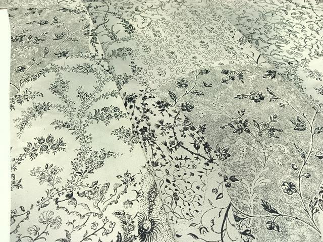 平和屋着物▽上質な小紋 単衣 花唐草文 正絹 逸品 AABB8003jh