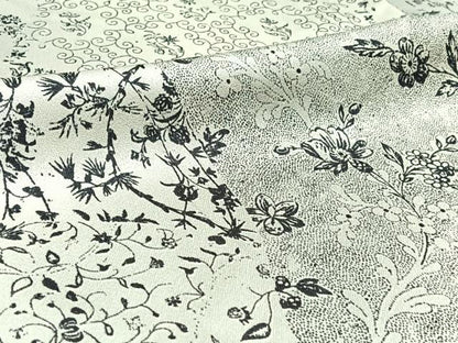 平和屋着物▽上質な小紋 単衣 花唐草文 正絹 逸品 AABB8003jh