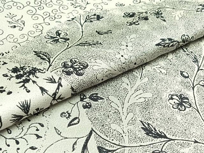 平和屋着物▽上質な小紋 単衣 花唐草文 正絹 逸品 AABB8003jh