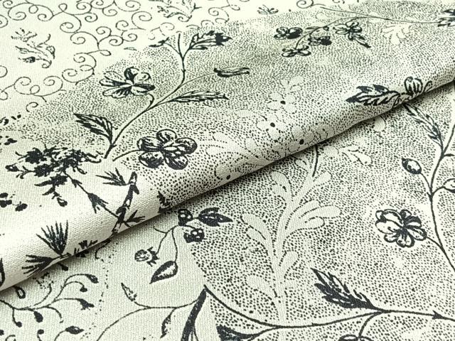 平和屋着物▽上質な小紋 単衣 花唐草文 正絹 逸品 AABB8003jh