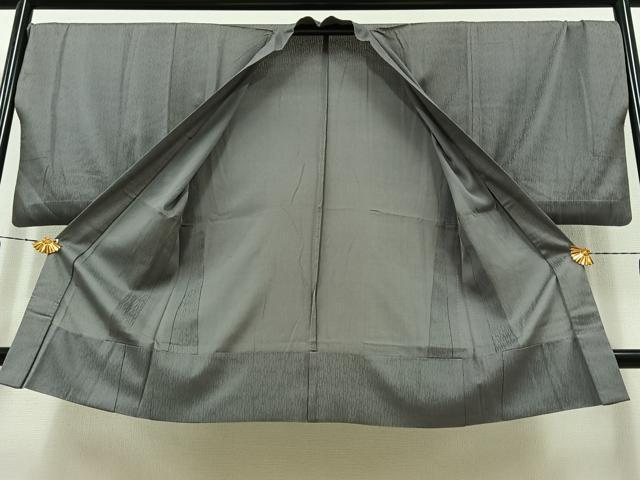平和屋着物▽男性 羽織 スリーシーズン 春夏秋 塵除け 灰色 正絹 逸品 AABB8008jh