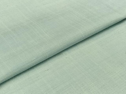 平和屋着物▽染司よしおか　五代目　吉岡幸雄　紬　単衣　月白色　ロング丈　正絹　逸品　AABB8016jh