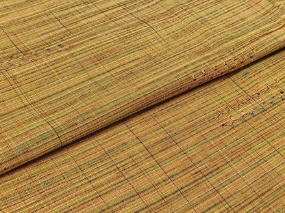 平和屋着物▽上質な紬　単衣　横段文　正絹　逸品　AABB8018jh