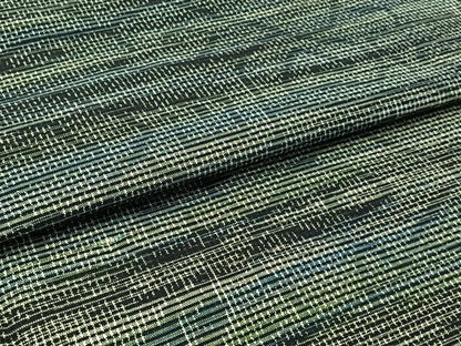 平和屋着物▽上質な紬 単衣 草葉文 正絹 逸品 AABB8019jh