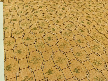 平和屋着物▽上質な紬 単衣 琉球絣 正絹 逸品 AABB8022jh