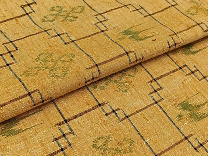 平和屋着物▽上質な紬 単衣 琉球絣 正絹 逸品 AABB8022jh