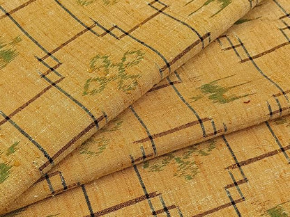平和屋着物▽上質な紬 単衣 琉球絣 正絹 逸品 AABB8022jh