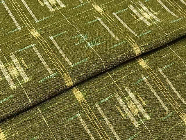 平和屋着物▽上質な紬 単衣 琉球絣 正絹 逸品 AABB8033jh