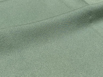 平和屋着物▽江戸小紋　単衣　作家物　鮫小紋柄　三越扱い　反端付き　正絹　逸品　AABB8036jh