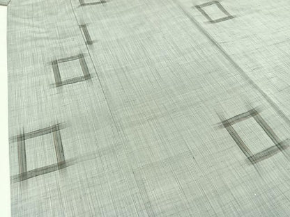 平和屋着物▽上質な紬　単衣　絣柄　正絹　逸品　AABB8038jh