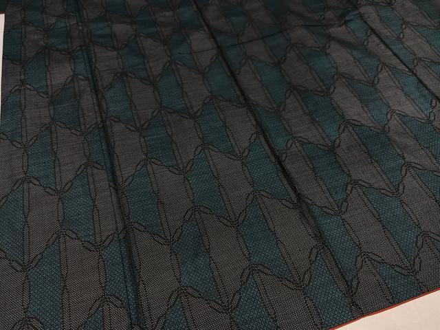 平和屋着物●本場大島紬 カタス7マルキ 幾何学文様 正絹 逸品 AABB8164ph
