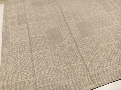 平和屋着物●結城紬　吉祥文　正絹　逸品　AABB8168ph