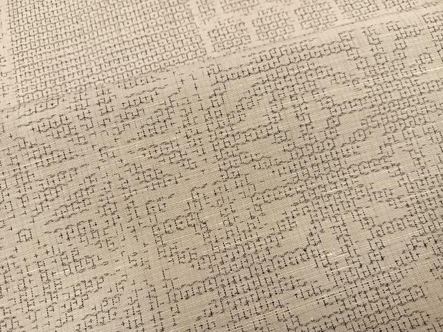 平和屋着物●結城紬　吉祥文　正絹　逸品　AABB8168ph